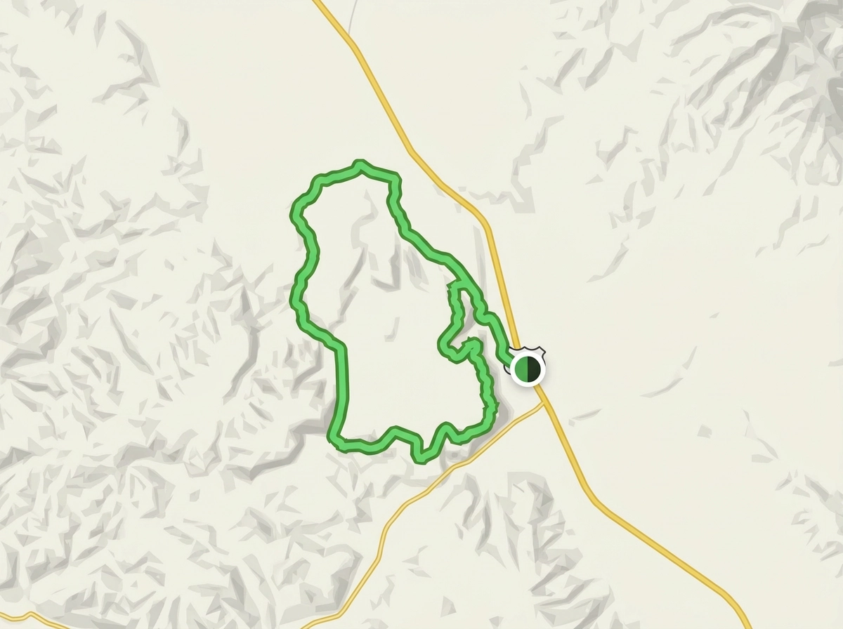 Route map for 7-Mile Rim