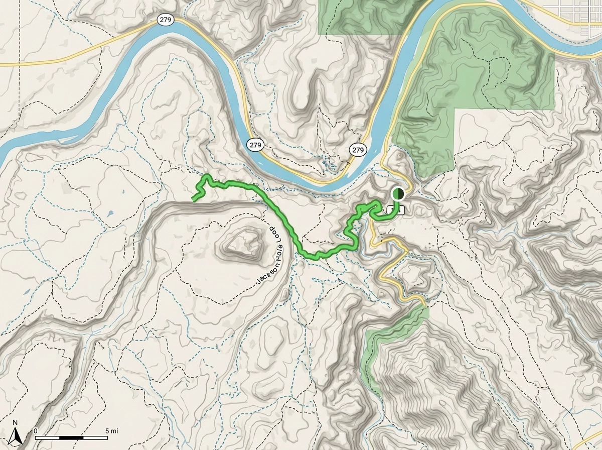 Route map for Cliff Hanger