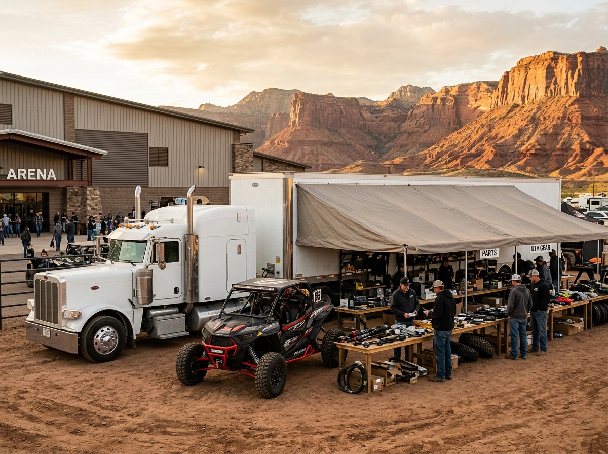 Semi truck display space